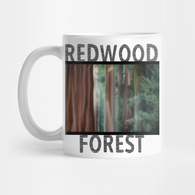 Redwood Forest Painting by Slightly Unhinged